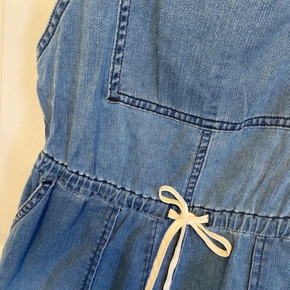 Aritzia Wilfred Free Beatriz Chambray Jean Shorts Overall Romper Size XS - Picture 7 of 15
